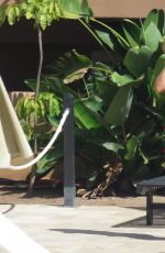 DANIELLE ARMSTRONG in Bikini at a Pool in Malaga 10/03/2016