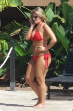 DANIELLE ARMSTRONG in Bikini at a Pool in Malaga 10/03/2016