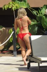 DANIELLE ARMSTRONG in Bikini at a Pool in Malaga 10/03/2016