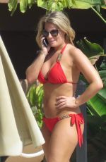 DANIELLE ARMSTRONG in Bikini at a Pool in Malaga 10/03/2016