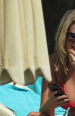 DANIELLE ARMSTRONG in Bikini at a Pool in Malaga 10/03/2016