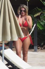 DANIELLE ARMSTRONG in Bikini at a Pool in Malaga 10/03/2016