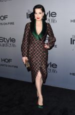 DITA VON TEESE at 2nd Annual Instyle Awards in Los Angeles 10/24/2016