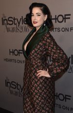 DITA VON TEESE at 2nd Annual Instyle Awards in Los Angeles 10/24/2016