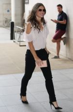 ELIZABETH HURLEY Arrives at BBC Studio in London 10/06/2016