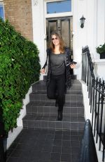 ELIZABETH HURLEY Leaves Her Home in London 10/05/201