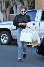 ELIZABETH OLSEN Out Shopping on Melrose Place in Los Angeles 10/28/2016