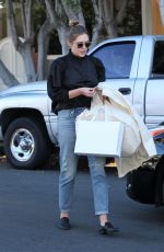 ELIZABETH OLSEN Out Shopping on Melrose Place in Los Angeles 10/28/2016