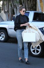 ELIZABETH OLSEN Out Shopping on Melrose Place in Los Angeles 10/28/2016