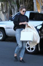 ELIZABETH OLSEN Out Shopping on Melrose Place in Los Angeles 10/28/2016
