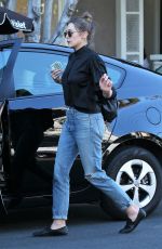ELIZABETH OLSEN Out Shopping on Melrose Place in Los Angeles 10/28/2016