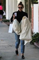 ELIZABETH OLSEN Out Shopping on Melrose Place in Los Angeles 10/28/2016