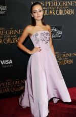 ELLA PURNELL at ‘Miss Peregrine’s Home for Peculiar Children’ Premiere in New York 09/26/2016