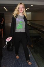 ELLE FANNING at Los Angeles international Airport 10/06/2016
