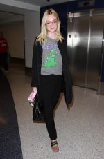 ELLE FANNING at Los Angeles international Airport 10/06/2016