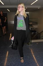 ELLE FANNING at Los Angeles international Airport 10/06/2016