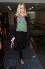 ELLE FANNING at Los Angeles international Airport 10/06/2016