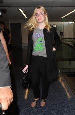 ELLE FANNING at Los Angeles international Airport 10/06/2016