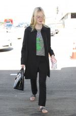 ELLE FANNING at Los Angeles international Airport 10/06/2016