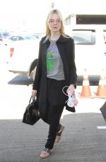 ELLE FANNING at Los Angeles international Airport 10/06/2016