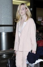 ELLE FANNING at Los Angeles International Airport 10/11/2016
