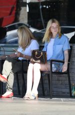 ELLE FANNING at Pinkberry Frozen Dessert Restaurants in Los Angeles 10/03/16