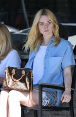 ELLE FANNING at Pinkberry Frozen Dessert Restaurants in Los Angeles 10/03/16