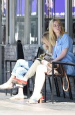 ELLE FANNING at Pinkberry Frozen Dessert Restaurants in Los Angeles 10/03/16