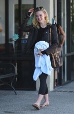ELLE FANNING Leaves a Gym in Los Angeles 10/05/2016
