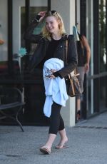 ELLE FANNING Leaves a Gym in Los Angeles 10/05/2016