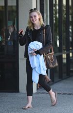 ELLE FANNING Leaves a Gym in Los Angeles 10/05/2016