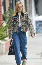 ELLE FANNING Out and About in Los Angeles 10/12/2016