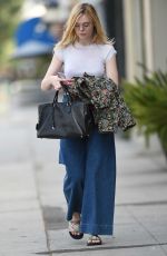 ELLE FANNING Out and About in Los Angeles 10/12/2016