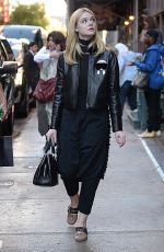 ELLE FANNING Out in New York 10/07/2016