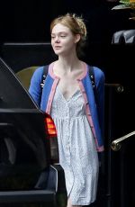 ELLE FANNING Outside Her Hotel in New Orleans 10/27/2016