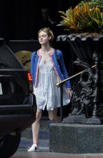 ELLE FANNING Outside Her Hotel in New Orleans 10/27/2016