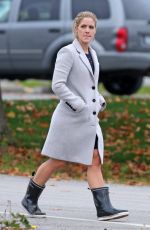 EMILY BETT RICKARDS Arrives on the Set of ‘Supergirl’ in Delta 10/12/2016