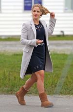 EMILY BETT RICKARDS Arrives on the Set of ‘Supergirl’ in Delta 10/12/2016