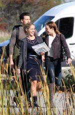 EMILY BETT RICKARDS Arrives on the Set of ‘Supergirl’ in Delta 10/12/2016