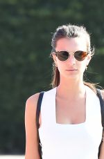 EMILY RATAJKOWSKI in Ripped Jeans Out in Los Angeles 10/12/2016