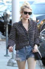 EMMA ROBERTS in Cut Off Out in Beverly Hills 10/22/2016