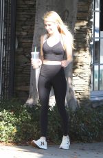EMMA ROBERTS in Tights Out in West Hollywood 10/17/2016
