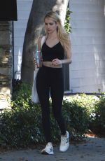 EMMA ROBERTS in Tights Out in West Hollywood 10/17/2016