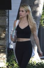 EMMA ROBERTS in Tights Out in West Hollywood 10/17/2016