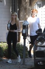 EMMA ROBERTS in Tights Out in West Hollywood 10/17/2016