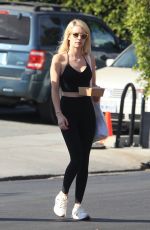 EMMA ROBERTS in Tights Out in West Hollywood 10/17/2016
