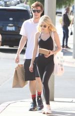 EMMA ROBERTS in Tights Out in West Hollywood 10/17/2016