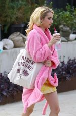 EMMA ROBERTS on the Set of 
