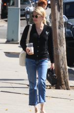 EMMA ROBERTS Out for Coffee in Beverly Hills 10/20/2016
