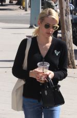EMMA ROBERTS Out for Coffee in Beverly Hills 10/20/2016